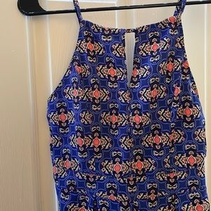 XS shorts romper with side zipper